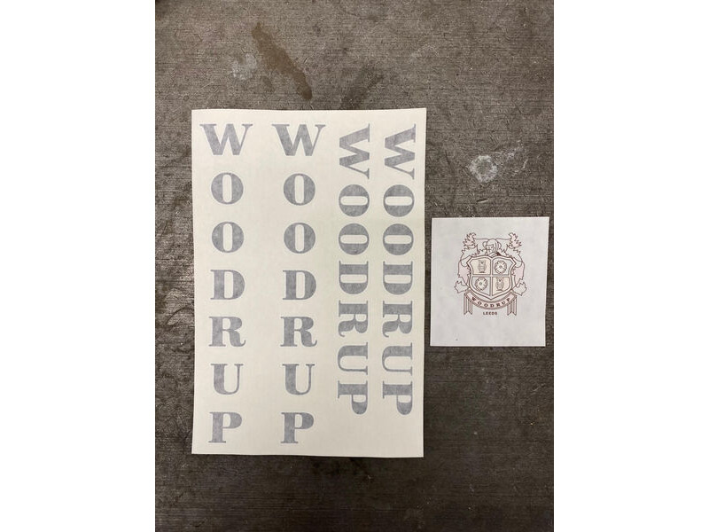 Woodrup Cycles Decal set click to zoom image